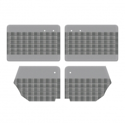 1965-1966 VW Beetle Convertible Door Panels - Front & Rear - Two-Tone w/ Plaid