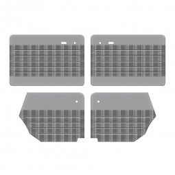 1967-1972 VW Beetle & Super Beetle Convertible Door Panels - Front & Rear - Two-Tone w/ Plaid