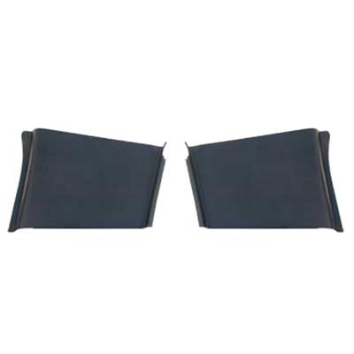 1957-1966 VW Karmann Ghia Convertible Hinge Covers - Black Plastic - Pair