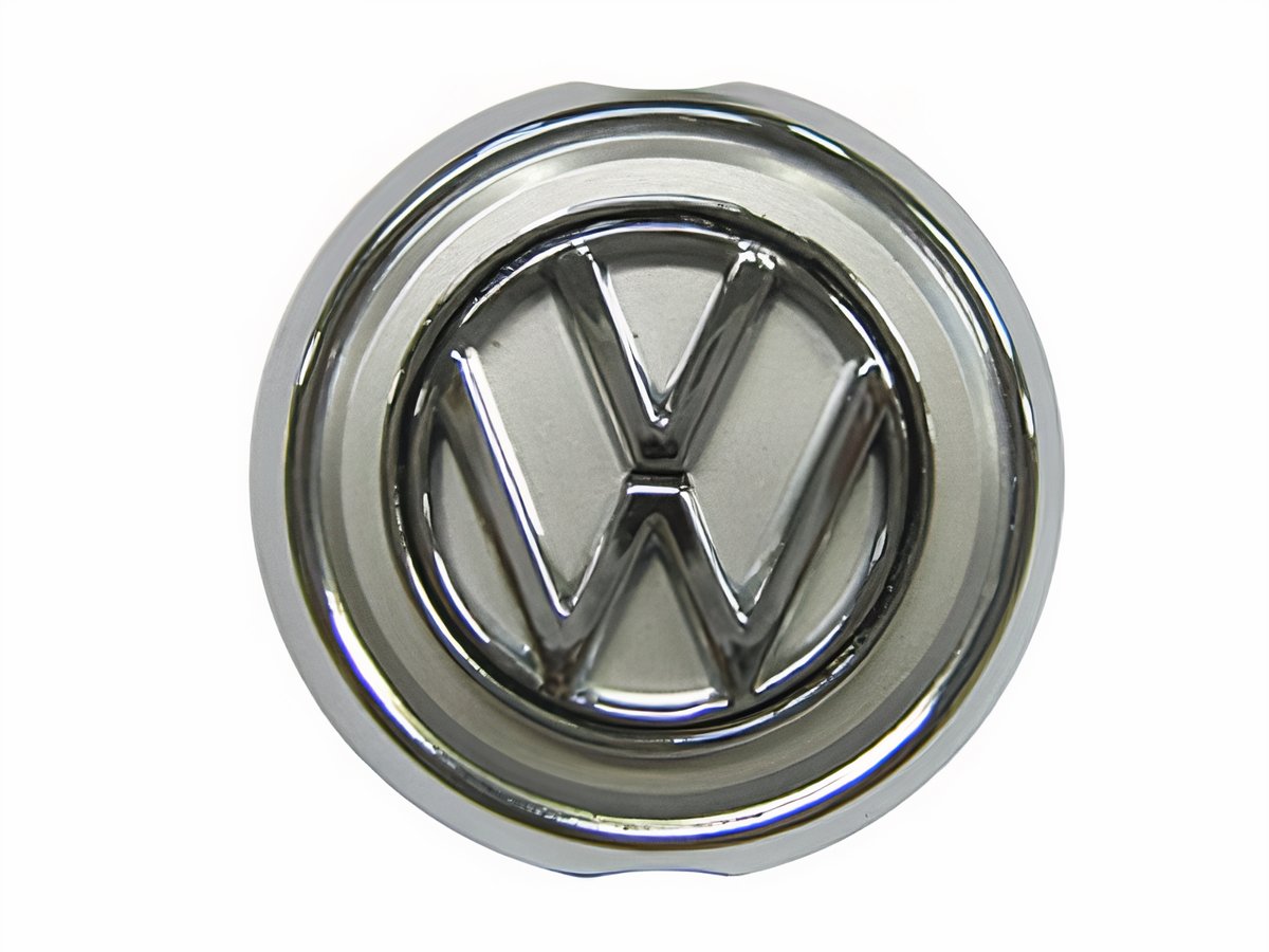 1961-74 VW Karmann Ghia Nose Emblem - w/ Mounting Base