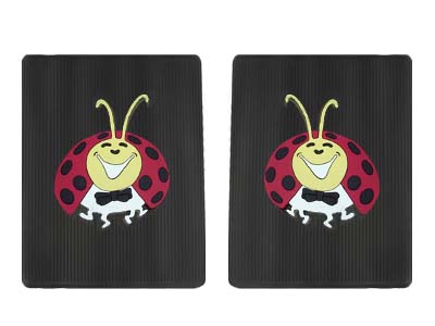 VW Floor Mats - Lady Bug Logo - Rear Pair