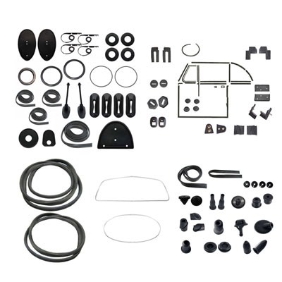 1961 VW Beetle Convertible Complete Car Rubber Kit