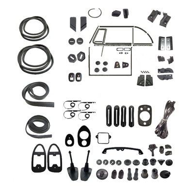 1973 VW Super Beetle Convertible Complete Car Rubber Kit
