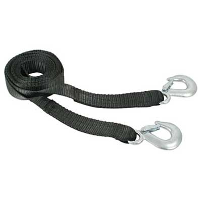 3 1/2 x 13' 10000lb Rated Black Tow Strap with Hooks - 17-2692