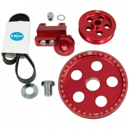 EMPI Red Anodized VW Serpentine Belt System