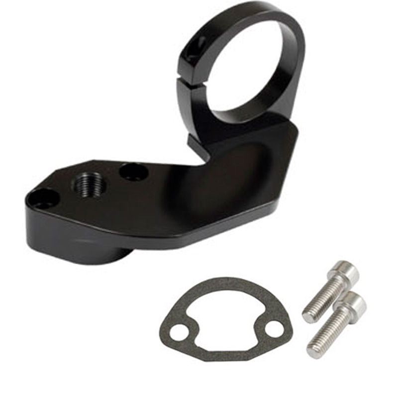 EMPI VW Fuel Pump Block Off & Coil Mount - Black Anodized Billet Aluminum