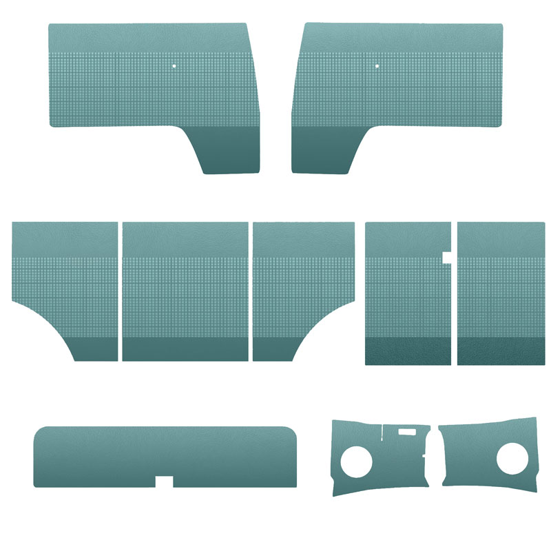vw vintage style door panels t-2 VW  空冷 19-2115-Vintage - 1963-1967 VW Bus Door Panels - 10 Piece
