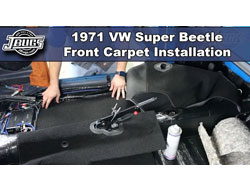 1971 VW Super Beetle - Front Carpet Installation