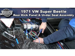 1971 VW Super Beetle - Rear Kick Panel & Under Seat Assembly