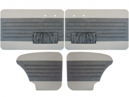 1949-1955 VW Beetle Door Panels - Front & Rear - with Front Pockets - Two-Tone