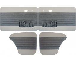 1967-1977 VW Beetle Door Panels - Front & Rear - with Front Pockets - 2-Tone