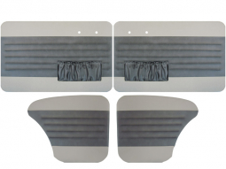 1965-1966 VW Beetle Door Panels - Front & Rear - with Front Pockets - Two-Tone