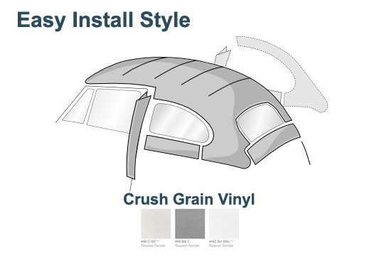 20-1102-Crush - 1947-1967 VW Beetle Sedan Headliner - Easy Install