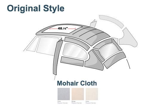 VW Original Install Headliner, Mohair- Select Color ...