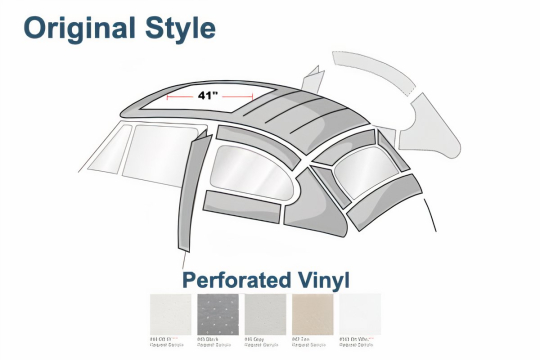 20-1107-Perforated - 1955-1957 VW Beetle Ragtop Headliner