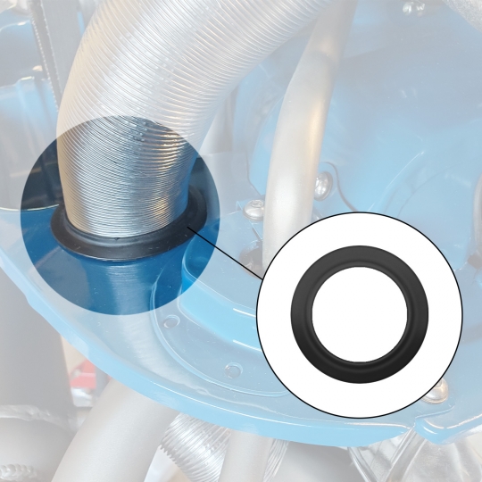 111-586B - VW Fresh Air Hose Base Seals - Pair - 1968-79 Beetle