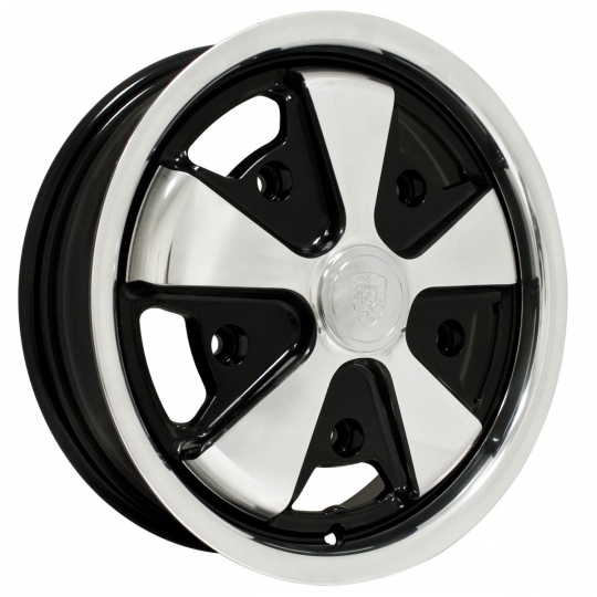 10-1108-4 - Porsche Fuchs Replica Wheel - 15x4.5 - 5x205 - Black
