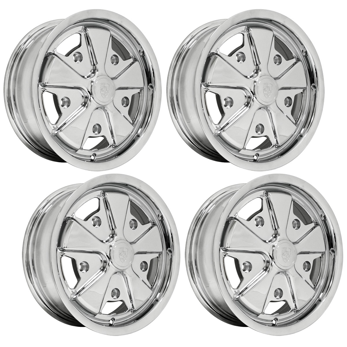 EMPI 911 Alloy VW Wheel - 5 Lug - Chrome Plated - 5x205 - 4.5