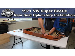 1971 VW Super Beetle - Rear Seat Upholstery Installation