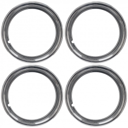 Trim Rings - Stainless Steel - 4 Pieces - fits 14" Stock Steel VW Wheels