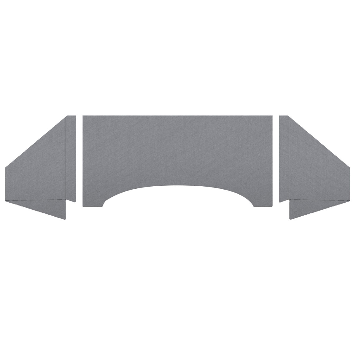 VW Firewall Insulation - Heavy Duty Tarboard - 3 Pieces - 1954-77 Beetle Sedan