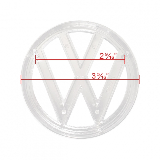 VW Split Oval Beetle Bug Hood Engine Lid Volkswagen Italics Emblem