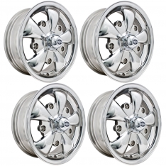 EMPI GT-5 VW Wheel - 5 Lug - Polished Aluminum - 5x205 - Set of 4