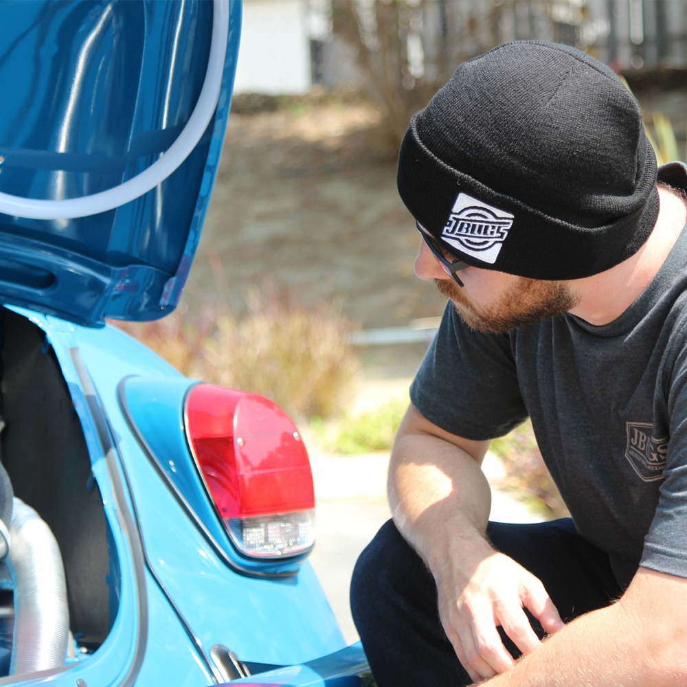 JBeanie - JBugs Black Beanie with White Logo