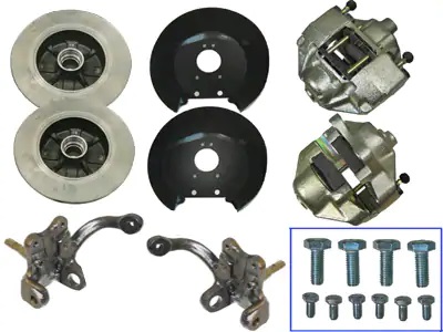 EMPI 1966-1977 VW Beetle & Karmann Ghia Disc Brake Conversion Kit - Front - With Spindles - 4x130