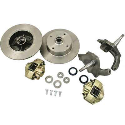 EMPI 1954-1965 VW Beetle & Karmann Ghia Disc Brake Conversion Kit - Front - Drop Spindles - 4x130