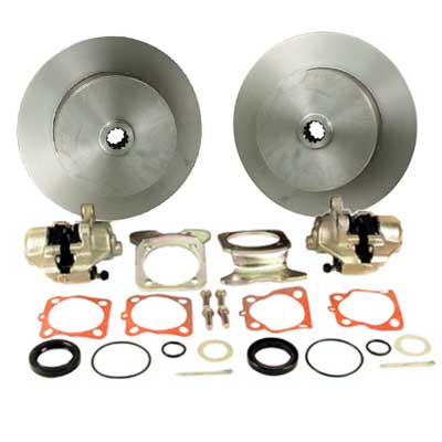 VW Disc Brake Kit - Rear - No Parking Brake - Blank Rotors - 1958-67 Swing Axle