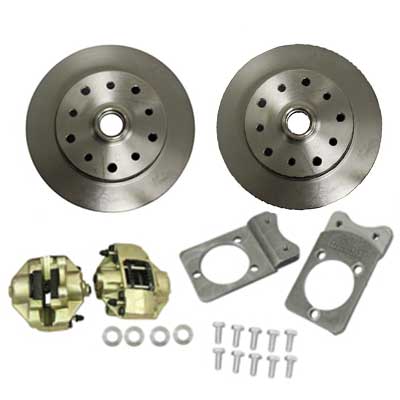 1966-1977 VW Beetle & 1966 Karmann Ghia Disc Brake Conversion Kit - Front - Bolt-On - 5x130 & 4.75