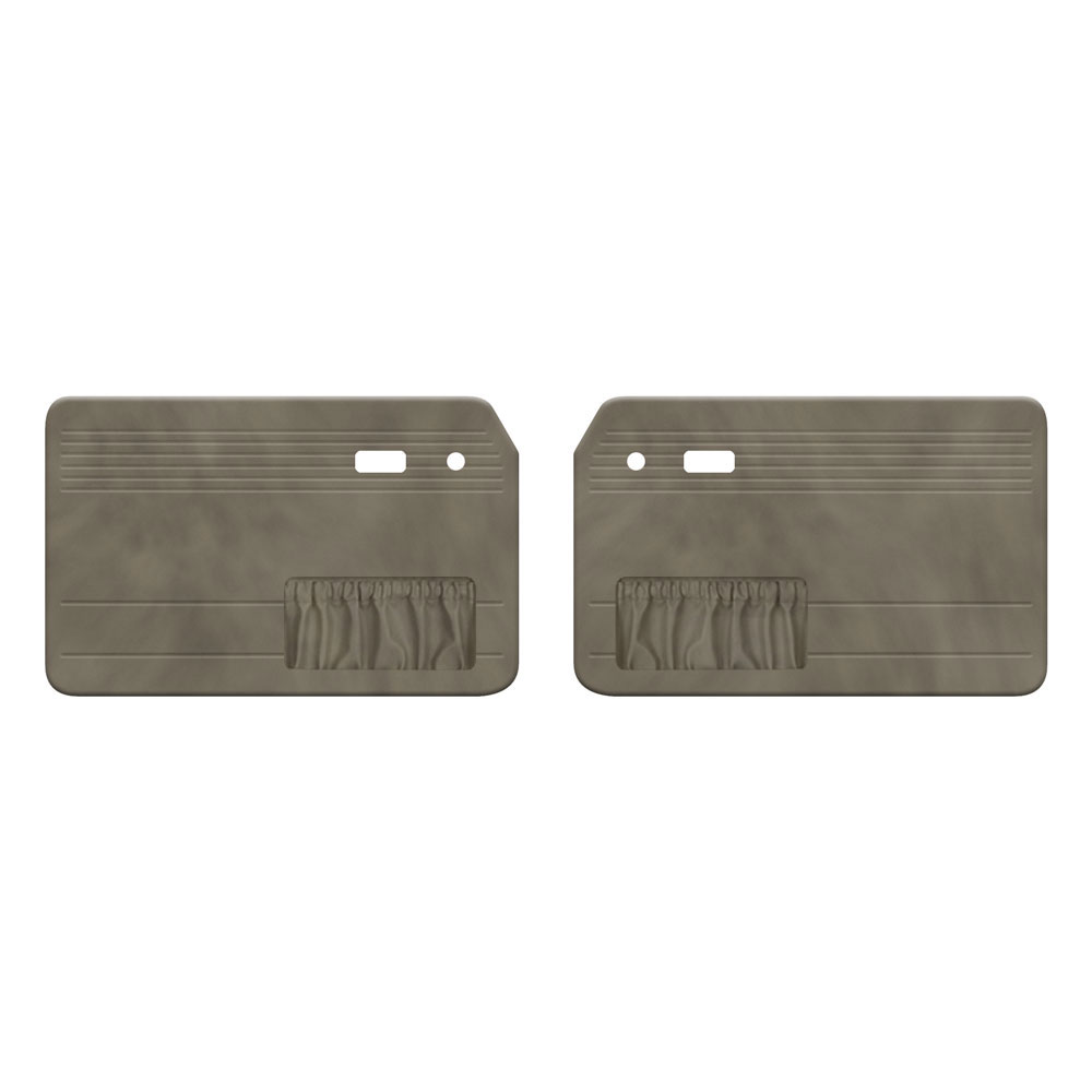 1961-1974 VW Type 3 Door Panels - Front - with Pockets - Velour