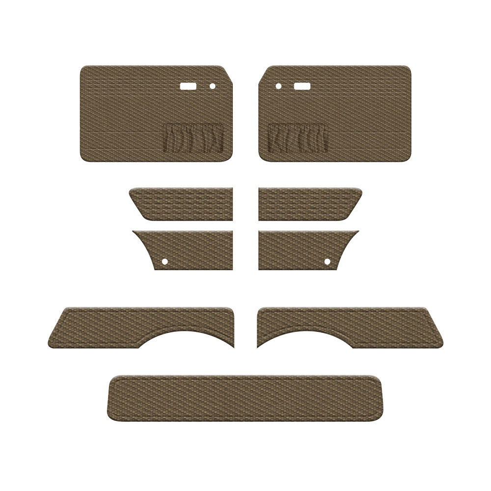 1968-1974 VW Type 3 Squareback Door Panels - Front & Rear - with Front Pockets - Tweed