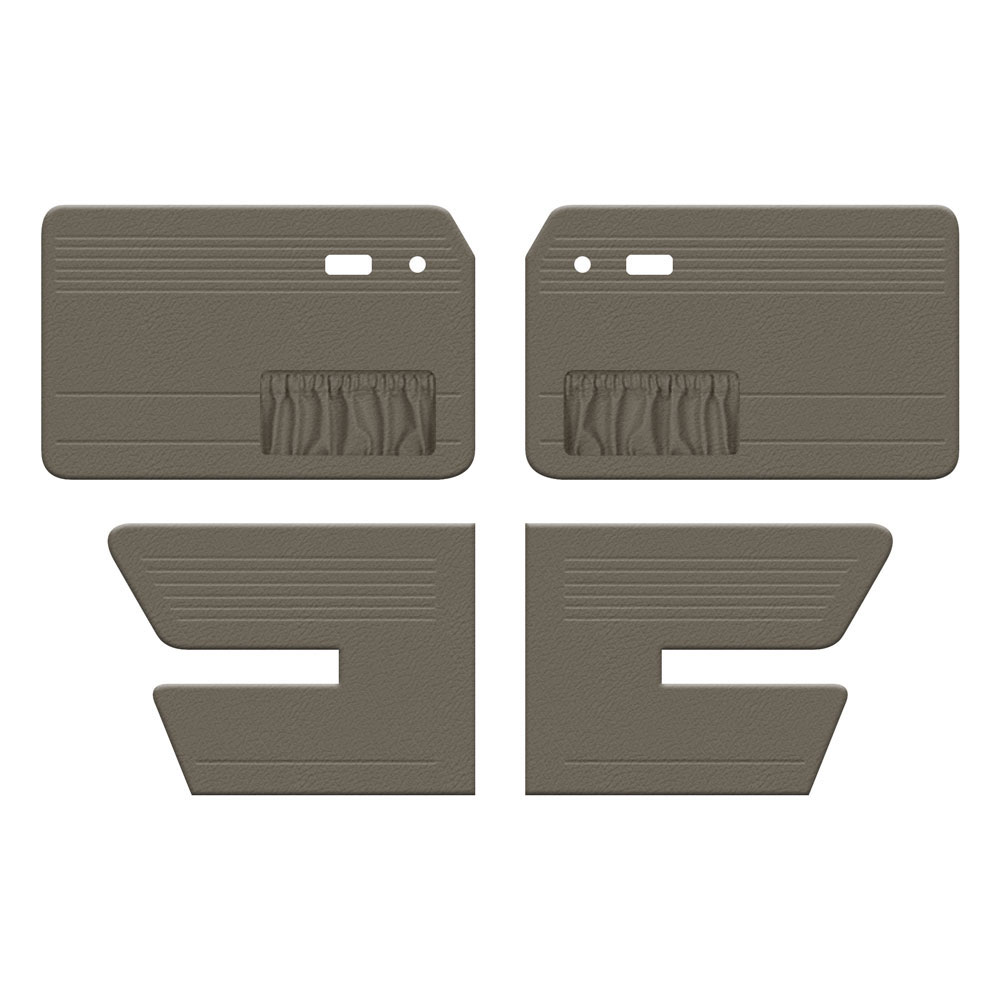 1966-1972 VW Type 3 Fastback Door Panels - Front & Rear - with Front Pockets - Vinyl
