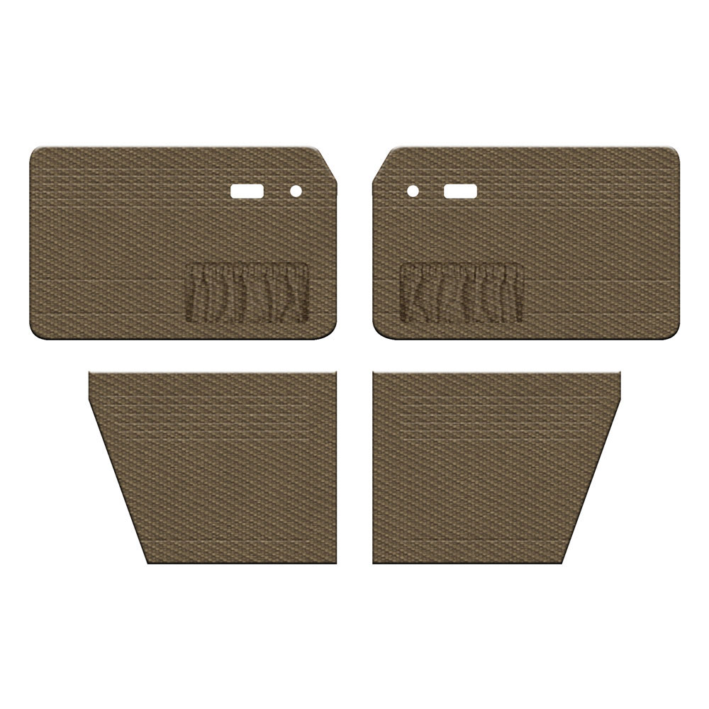 1961-1974 VW Type 3 Notchback Door Panels - Front & Rear - with Front Pockets - Tweed