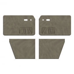 1961-1974 VW Type 3 Notchback Door Panels - Front & Rear - with Front Pockets - Velour