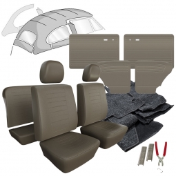 1977 VW Standard Beetle Sedan Basketweave Vinyl Interior Kit