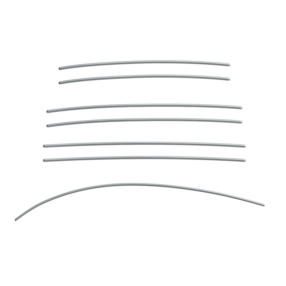 111898111AGR - 1964-66 VW Beetle Side Molding Kit - Polished
