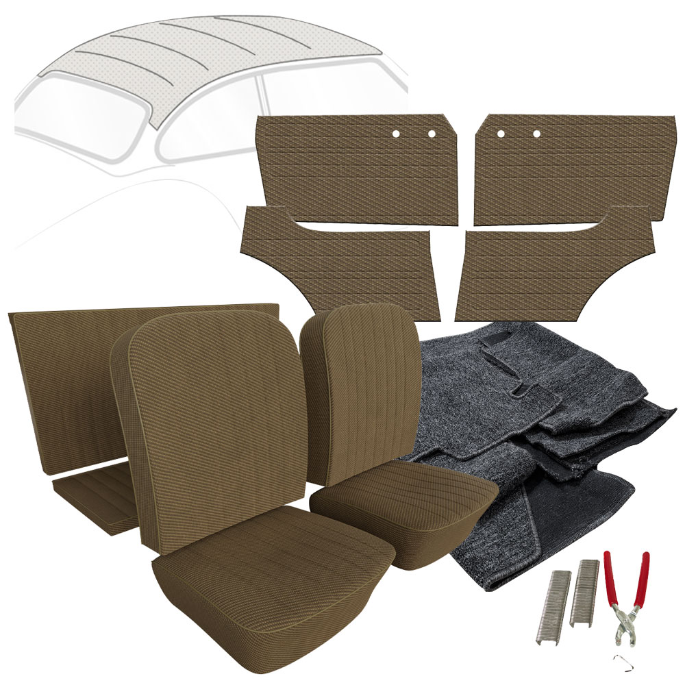 1956-1959 VW Karmann Ghia Coupe Tweed Cloth Interior Kit