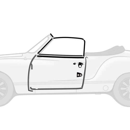 143-319B - 1960-1969.5 VW Karmann Ghia Convertible Door Rubber Kit