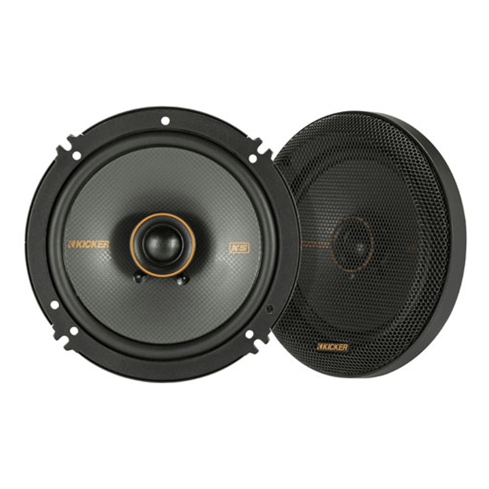 Kicker KS Series Coaxial Speakers - 6.5" - Pair