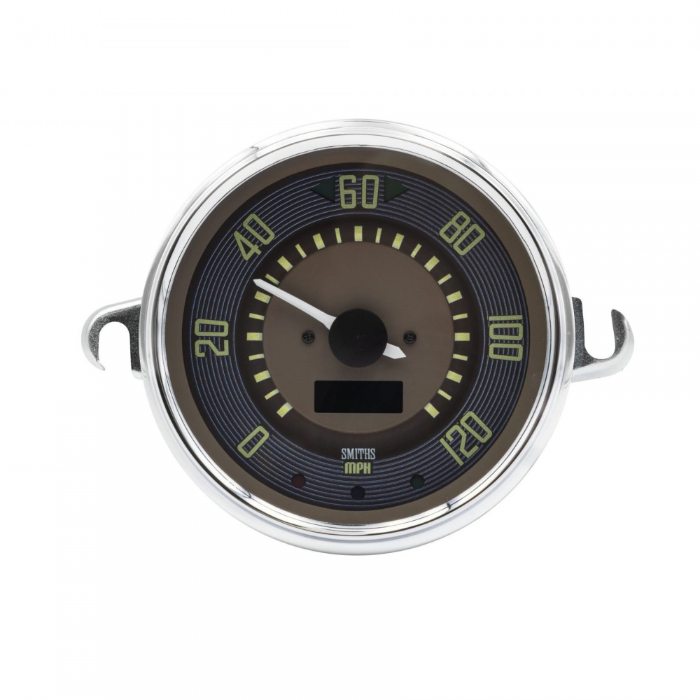 14-1126-0 - 1955-1967 VW Bus Speedometer by Smiths - Brown Dial