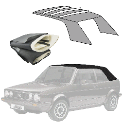 VW Stayfast Canvas Convertible Top Kit - 1980-93 Rabbit - Cabriolet