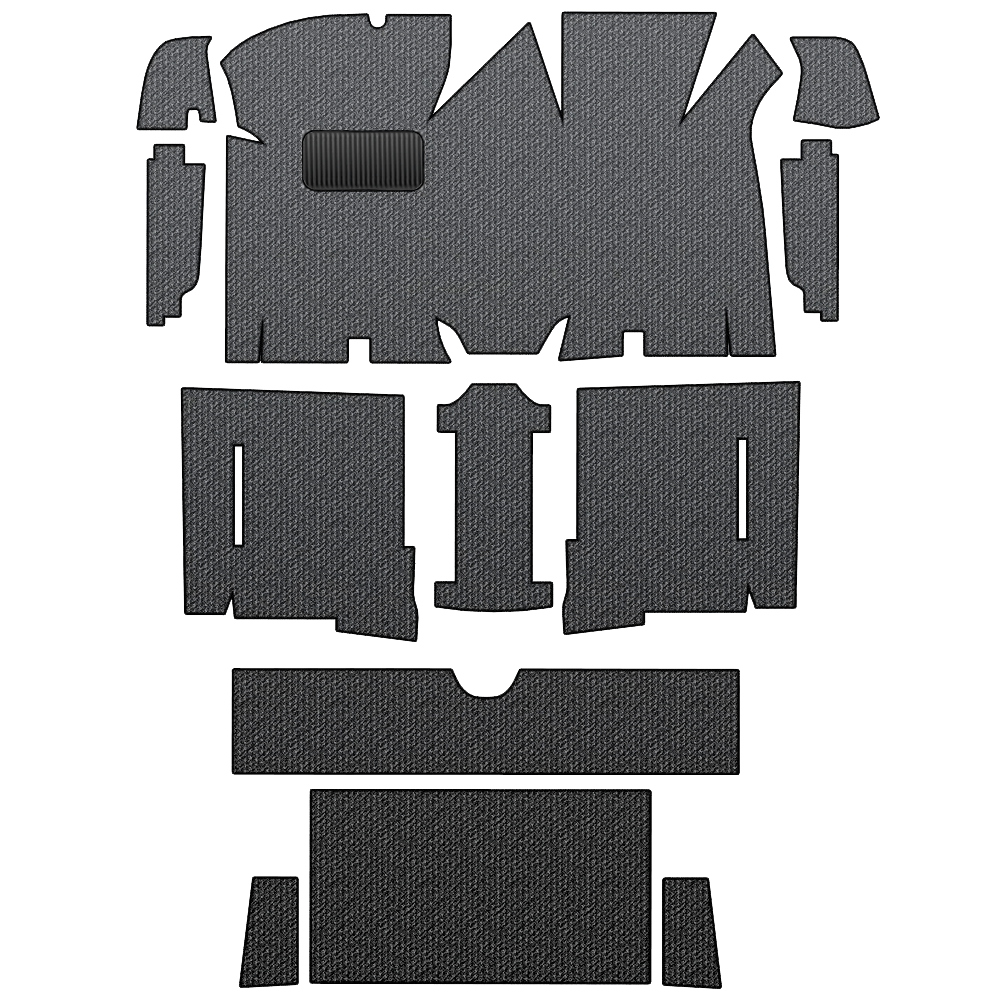 1975-1984 VW Rabbit Carpet Kit - 4 Door Sedan - 10 Pcs - Black Loop