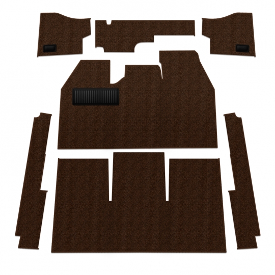 34-F1106-Colors - 1958-1968 VW Beetle Sedan Carpet Kit - Front - w