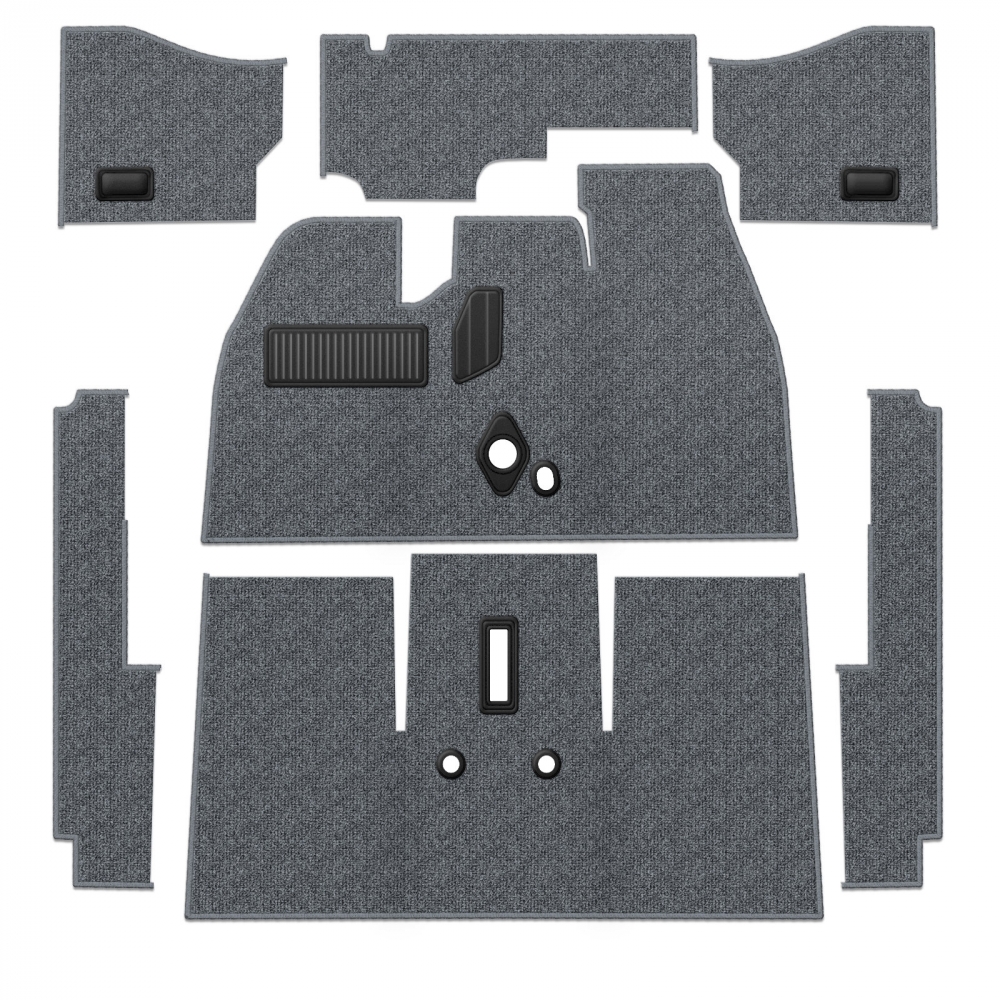 34-F1166-607 - Premium 1962-1964 VW Beetle Carpet Kit - Front - w