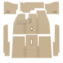 Premium 1962-1964 VW Beetle Carpet Kit - Front - w/ Footrest - Oatmeal Loop