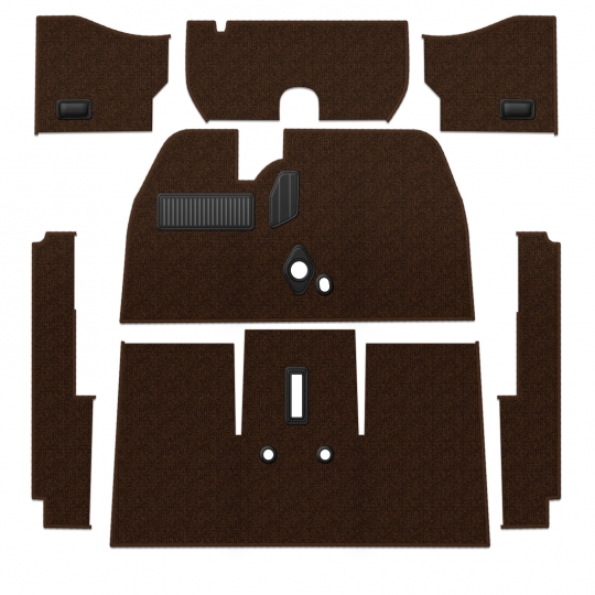34-F1167-Color - Premium 1962-1964 VW Beetle Carpet Kit - Front
