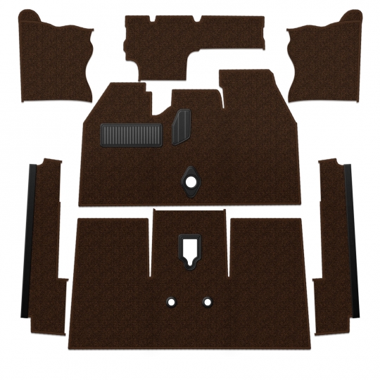 34-F1172-Color - Premium 1969 VW Beetle Carpet Kit - Front - w